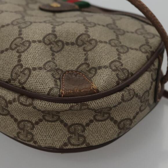 GUCCI GG Supreme Web Sherry Line Shoulder Bag Pvc Beige Red - Picture 11 of 16